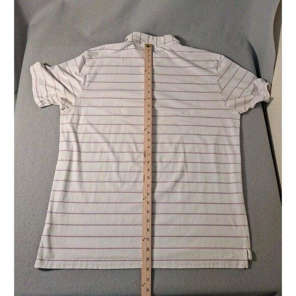 Peter Millar Seaside Wash Polo Shirt Men's L White Short Sleeve Lightweight - Picture 6 of 6